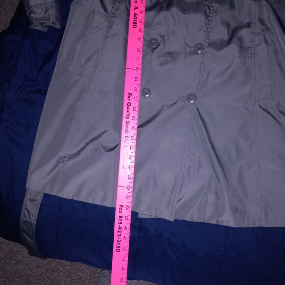 Women's Weather Solution Gray Grey Raincoat Trench coat 30W 4X/5X Plus Size - Picture 7 of 7